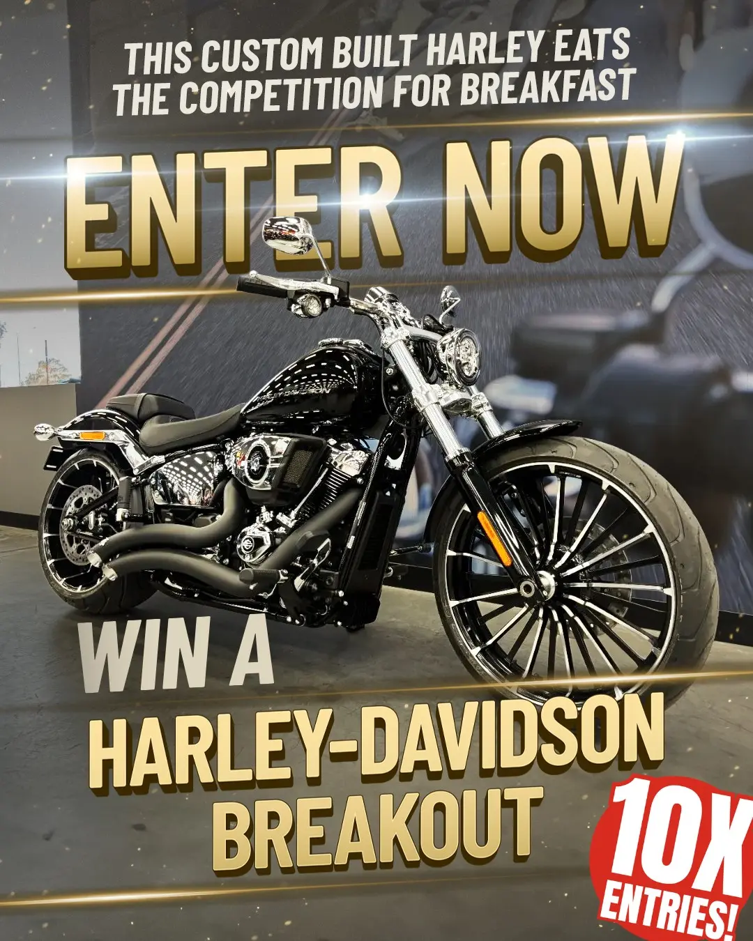 Win a HARLEY or $70,000 Cash